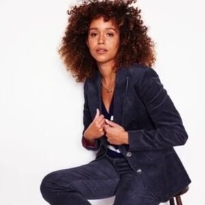 Boden The Marylebone Cord Blazer Navy Corduroy Sz 10